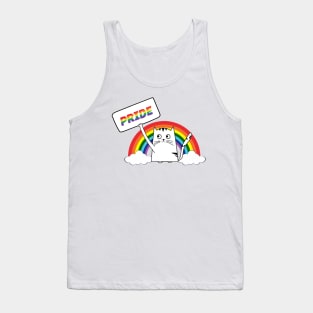 Gay Pride Cat LGBT Cats Pile Cute Rainbow Tank Top